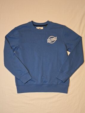 G-Star Raw Royal Blue Pullover Crewneck Sweatshirt with White Chest Logo